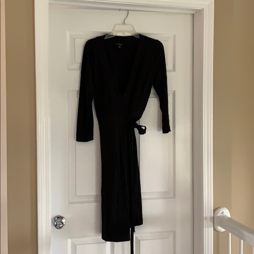 Black wrap dress